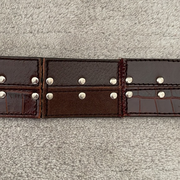 Michael Kors leather and suede patchwork belt - Picture 2 of 13